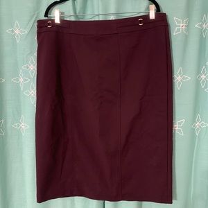 Burgundy pencil skirt size 18 NWOT